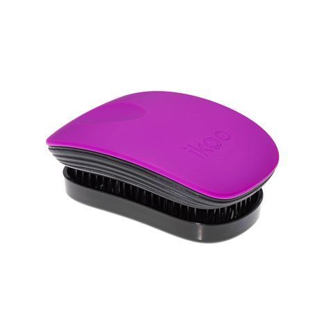 brush ikoo pocket sugar plum black | щітка-детанглер для сумочки "Солодка слива" 002-011-002 фото